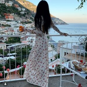 WeWoreWhat Floral Open Back Maxi Dress